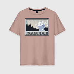 Женская футболка оверсайз Adventure time