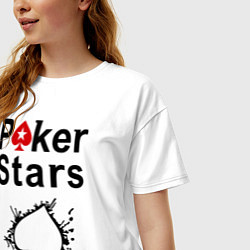 Футболка оверсайз женская Poker Stars, цвет: белый — фото 2