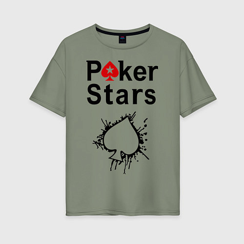 Женская футболка оверсайз Poker Stars / Авокадо – фото 1