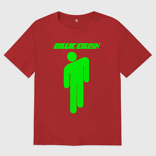 Женская футболка оверсайз BILLIE EILISH / Красный – фото 1