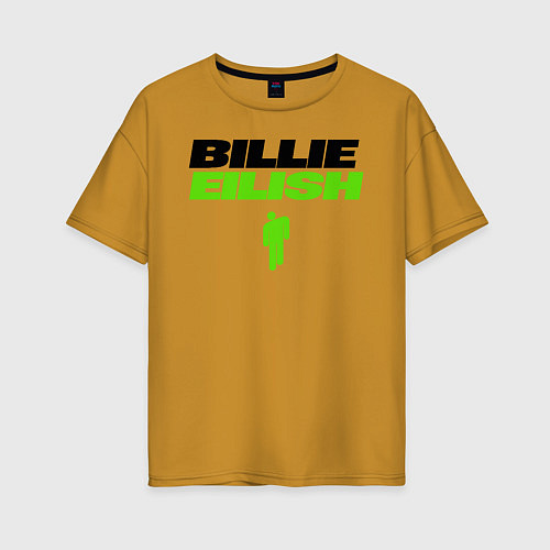 Женская футболка оверсайз Billie Eilish: Bellyache / Горчичный – фото 1