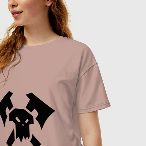 Женская футболка оверсайз Орки (Orks) / Пыльно-розовый – фото 3