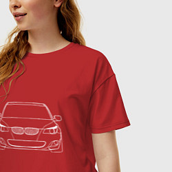 Футболка оверсайз женская BMW E60, цвет: красный — фото 2