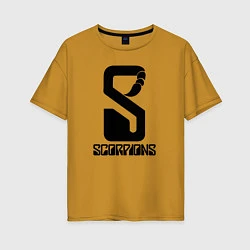 Женская футболка оверсайз Scorpions logo