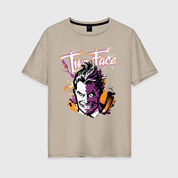 Женская футболка оверсайз Two-Face