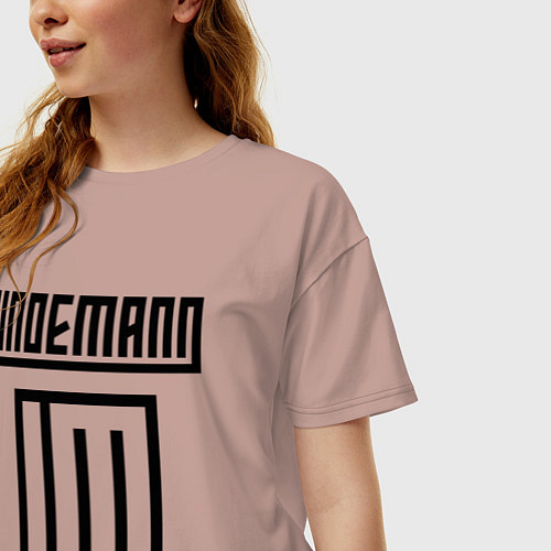 Женская футболка оверсайз LINDEMANN / Пыльно-розовый – фото 3