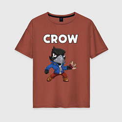 Женская футболка оверсайз BRAWL STARS CROW