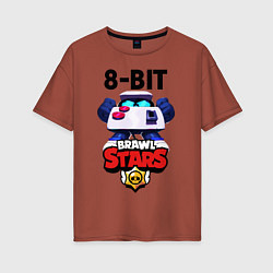 Женская футболка оверсайз Brawl Stars 8-BIT