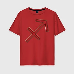 Женская футболка оверсайз Стрелец Sagittarius
