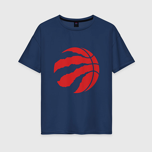 Женская футболка оверсайз Toronto Raptors / Тёмно-синий – фото 1