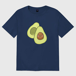 Футболка оверсайз женская Авокадо, цвет: тёмно-синий