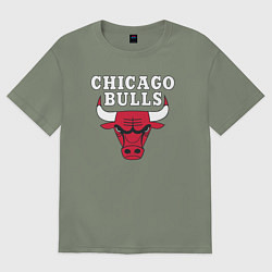 Футболка оверсайз женская CHICAGO BULLS, цвет: авокадо