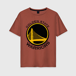 Футболка оверсайз женская GOLDEN STATE WARRIORS, цвет: кирпичный