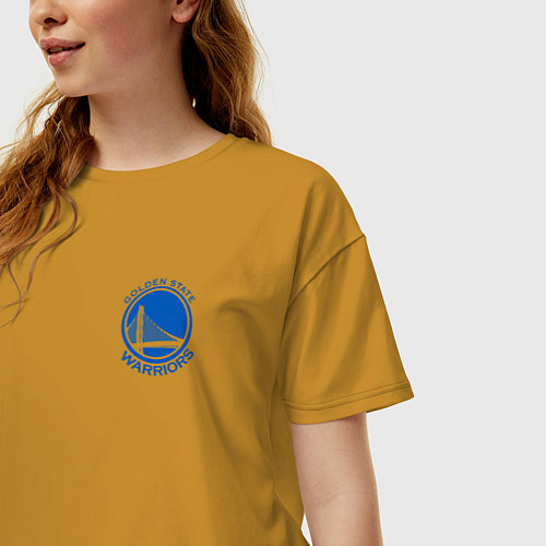 Женская футболка оверсайз GOLDEN STATE WARRIORS / Горчичный – фото 3