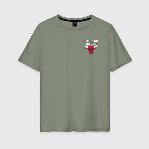 Женская футболка оверсайз CHICAGO BULLS / Авокадо – фото 1