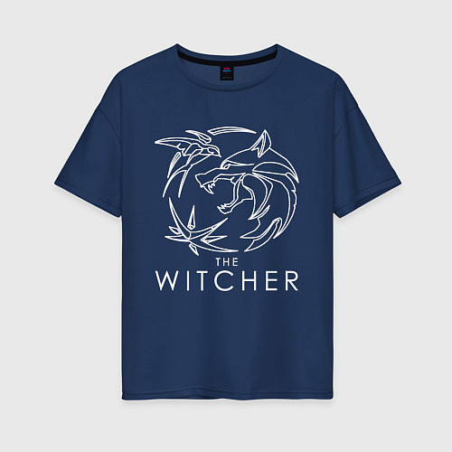 Женская футболка оверсайз The Witcher / Тёмно-синий – фото 1