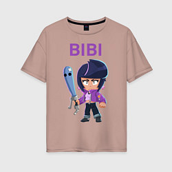 Женская футболка оверсайз BRAWL STARS BIBI