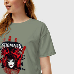 Футболка оверсайз женская Stignata, цвет: авокадо — фото 2