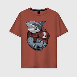 Женская футболка оверсайз Shark