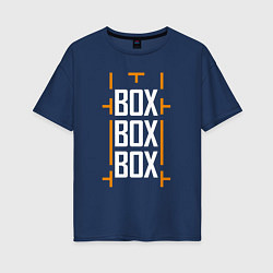 Футболка оверсайз женская Box box box, цвет: тёмно-синий