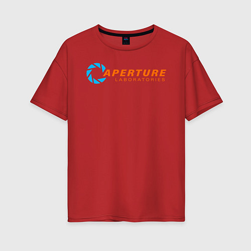Женская футболка оверсайз Aperture Laboratorie / Красный – фото 1