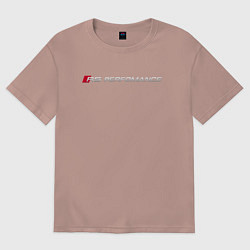 Футболка оверсайз женская AUDI RS, цвет: пыльно-розовый