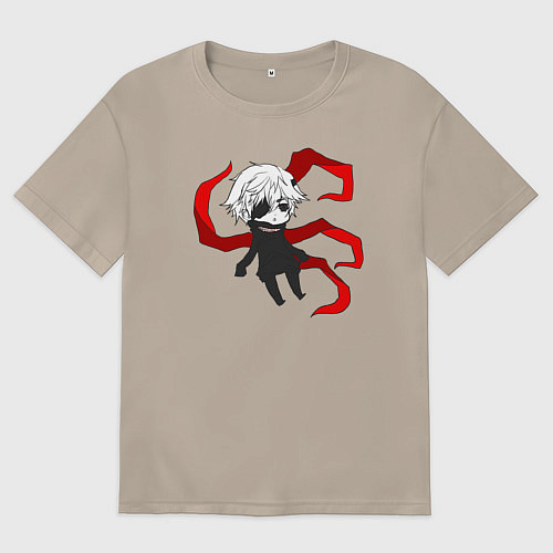 Женская футболка оверсайз Токийский гуль / Миндальный – фото 1