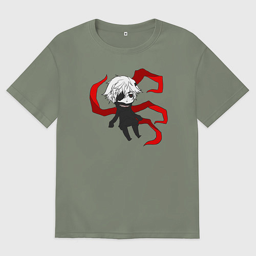 Женская футболка оверсайз Токийский гуль / Авокадо – фото 1