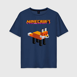 Женская футболка оверсайз Minecraft - лиса