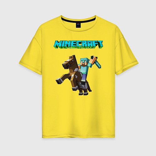 Женская футболка оверсайз Minecraft / Желтый – фото 1