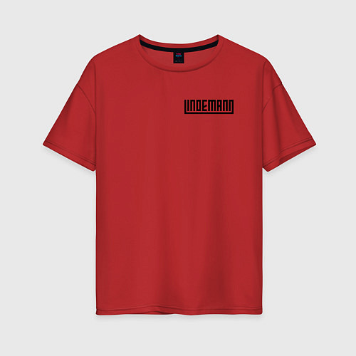 Женская футболка оверсайз LINDEMANN / Красный – фото 1