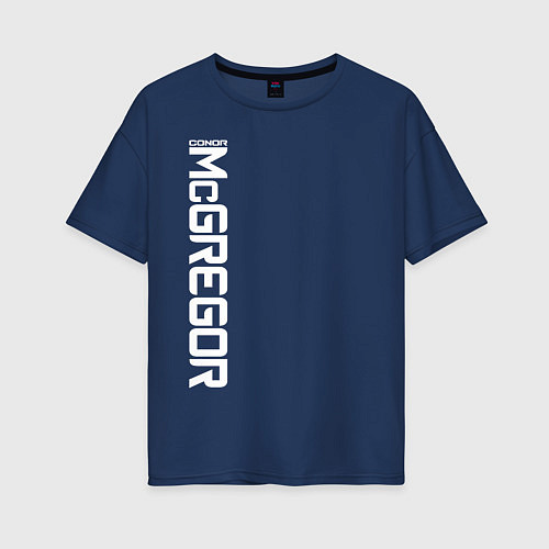 Женская футболка оверсайз Конор МакГрегор / Тёмно-синий – фото 1
