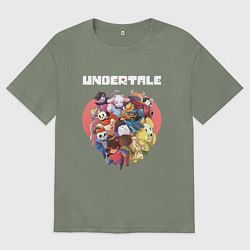 Футболка оверсайз женская UNDERTALE, цвет: авокадо