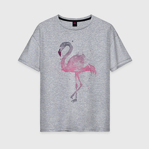Женская футболка оверсайз Flamingo / Меланж – фото 1