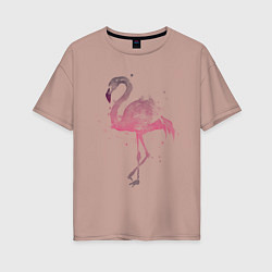 Футболка оверсайз женская Flamingo, цвет: пыльно-розовый