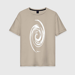 Женская футболка оверсайз Спираль