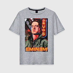 Футболка оверсайз женская EMINEM NEON, цвет: меланж