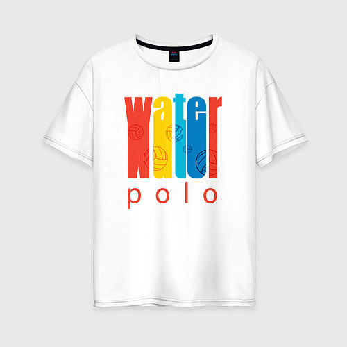 Женская футболка оверсайз Water polo / Белый – фото 1