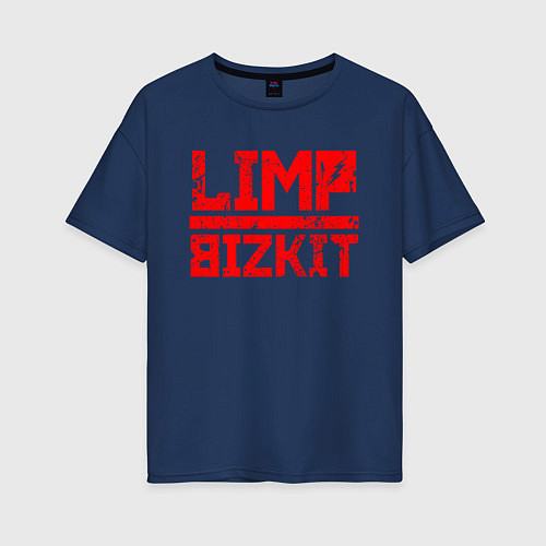 Женская футболка оверсайз LIMP BIZKIT / Тёмно-синий – фото 1