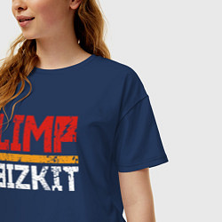 Футболка оверсайз женская LIMP BIZKIT, цвет: тёмно-синий — фото 2