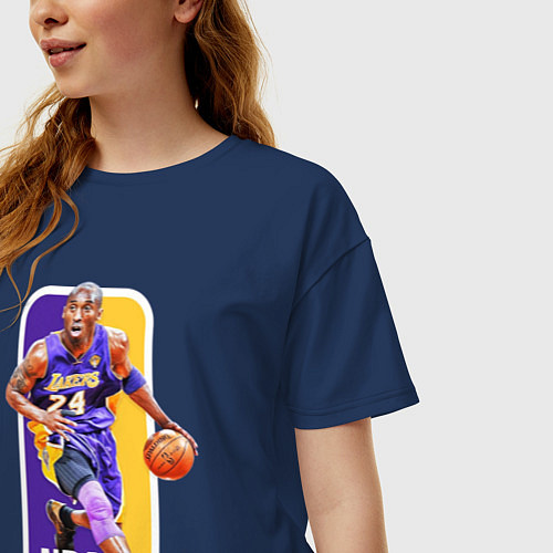 Женская футболка оверсайз NBA Kobe Bryant / Тёмно-синий – фото 3