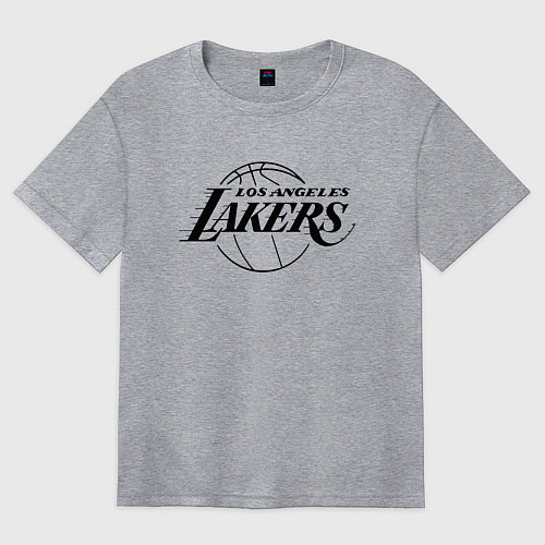 Женская футболка оверсайз LA LAKERS / Меланж – фото 1
