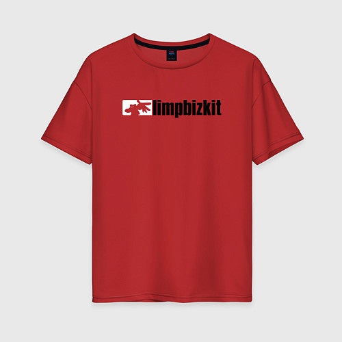 Женская футболка оверсайз LIMP BIZKIT / Красный – фото 1