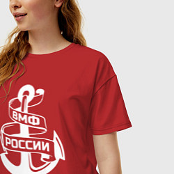 Футболка оверсайз женская ВМФ России, цвет: красный — фото 2
