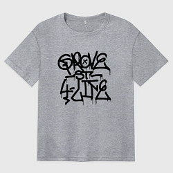 Футболка оверсайз женская GROVE STREET 4 LIFE, цвет: меланж