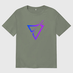 Футболка оверсайз женская Liquid Triangle, цвет: авокадо