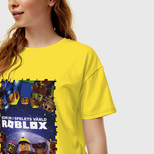Женская футболка оверсайз ROBLOX / Желтый – фото 3
