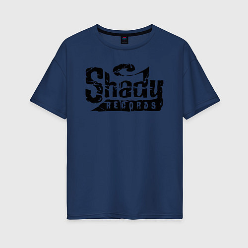 Женская футболка оверсайз Eminem Slim Shady / Тёмно-синий – фото 1