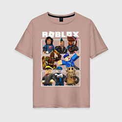 Футболка оверсайз женская ROBLOX, цвет: пыльно-розовый