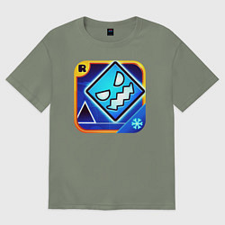 Женская футболка оверсайз Geometry Dash